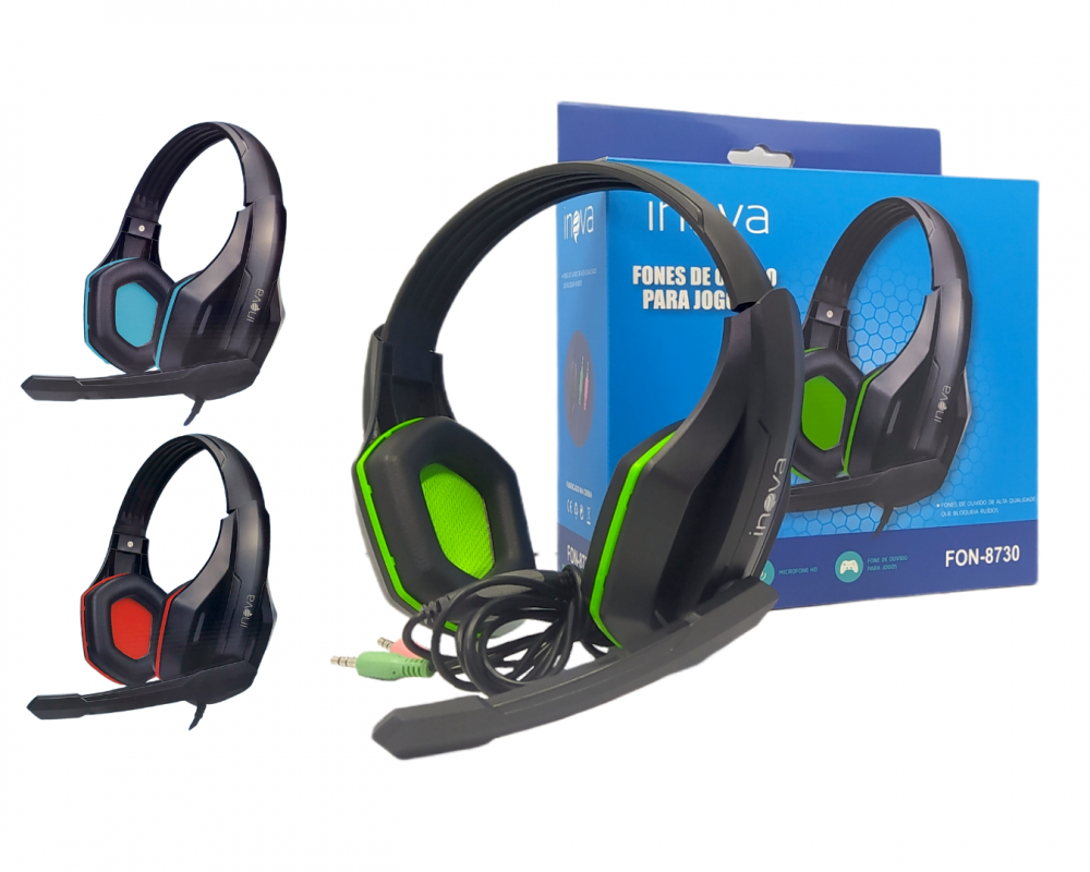 Jonh Variedades DROP Fone Headset Gamer Fio INOVA FON 8730 Meu