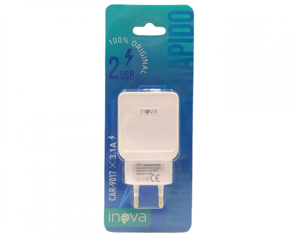 Jonh Variedades DROP FONTE Para Carregador 3 1A E 02 Portas USB INOVA