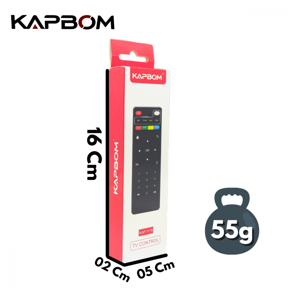 Jonh Variedades DROP Controle Universal TV Box Kapbom KAP 1178 Meu