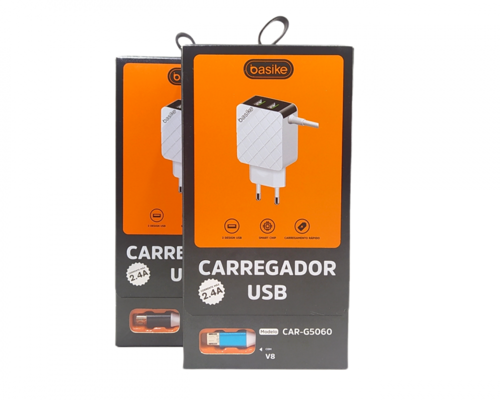 Jonh Variedades DROP Carregador G5060 2 4A V8 Cabo Fixo Meu