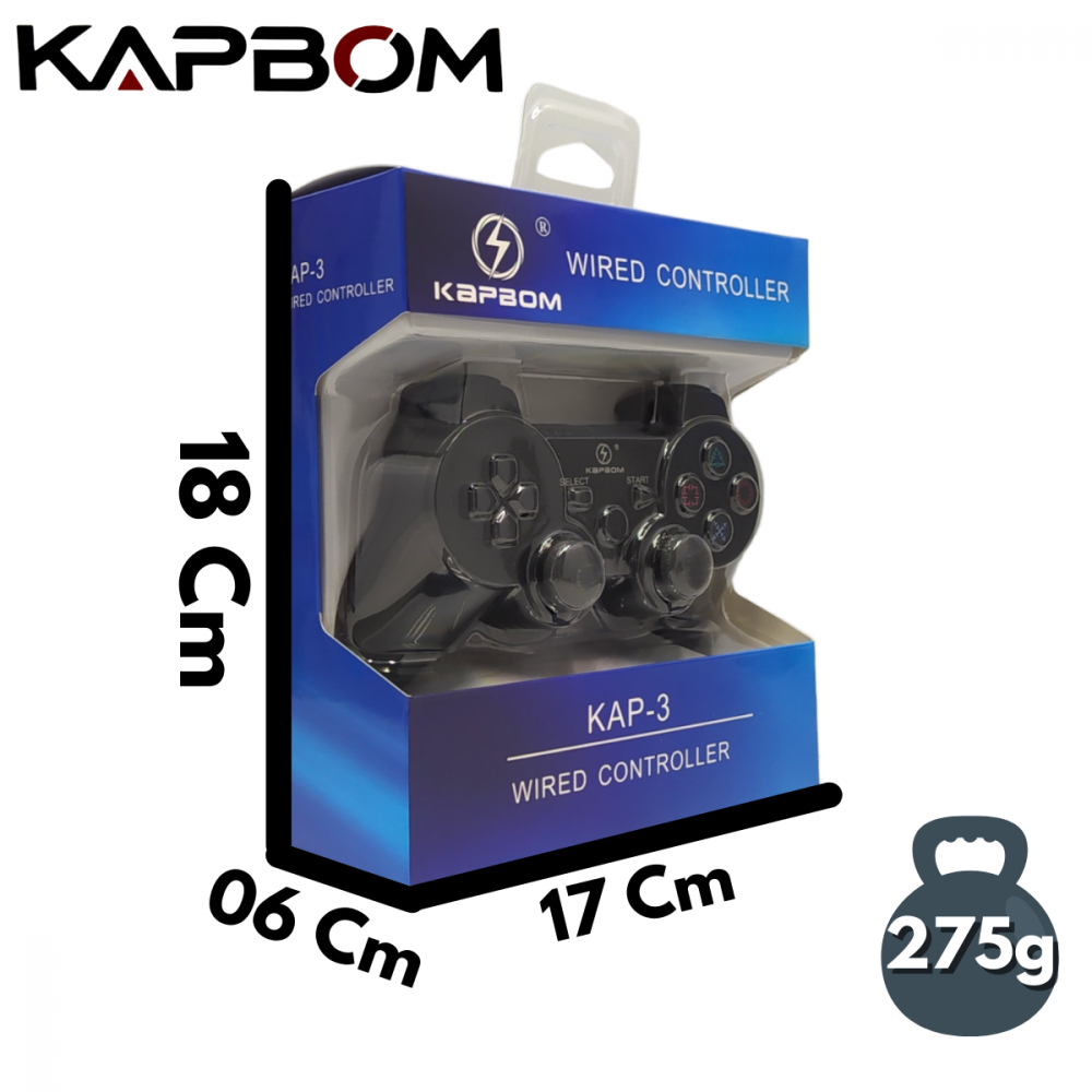 Jonh variedades drop controle com fio ps3 kapbom kap 3 meu