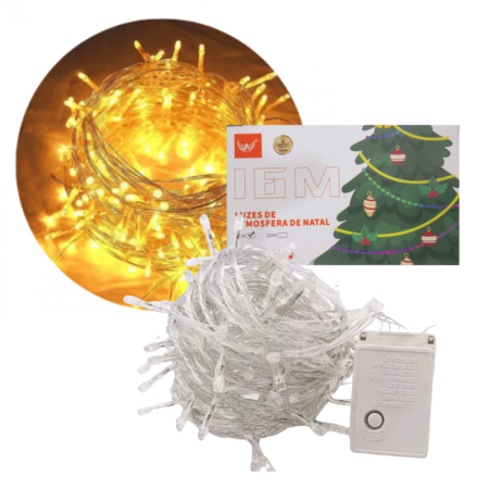 Jonh Variedades DROP - Pisca Pisca Luzes de NATAL LED Amarelo 16